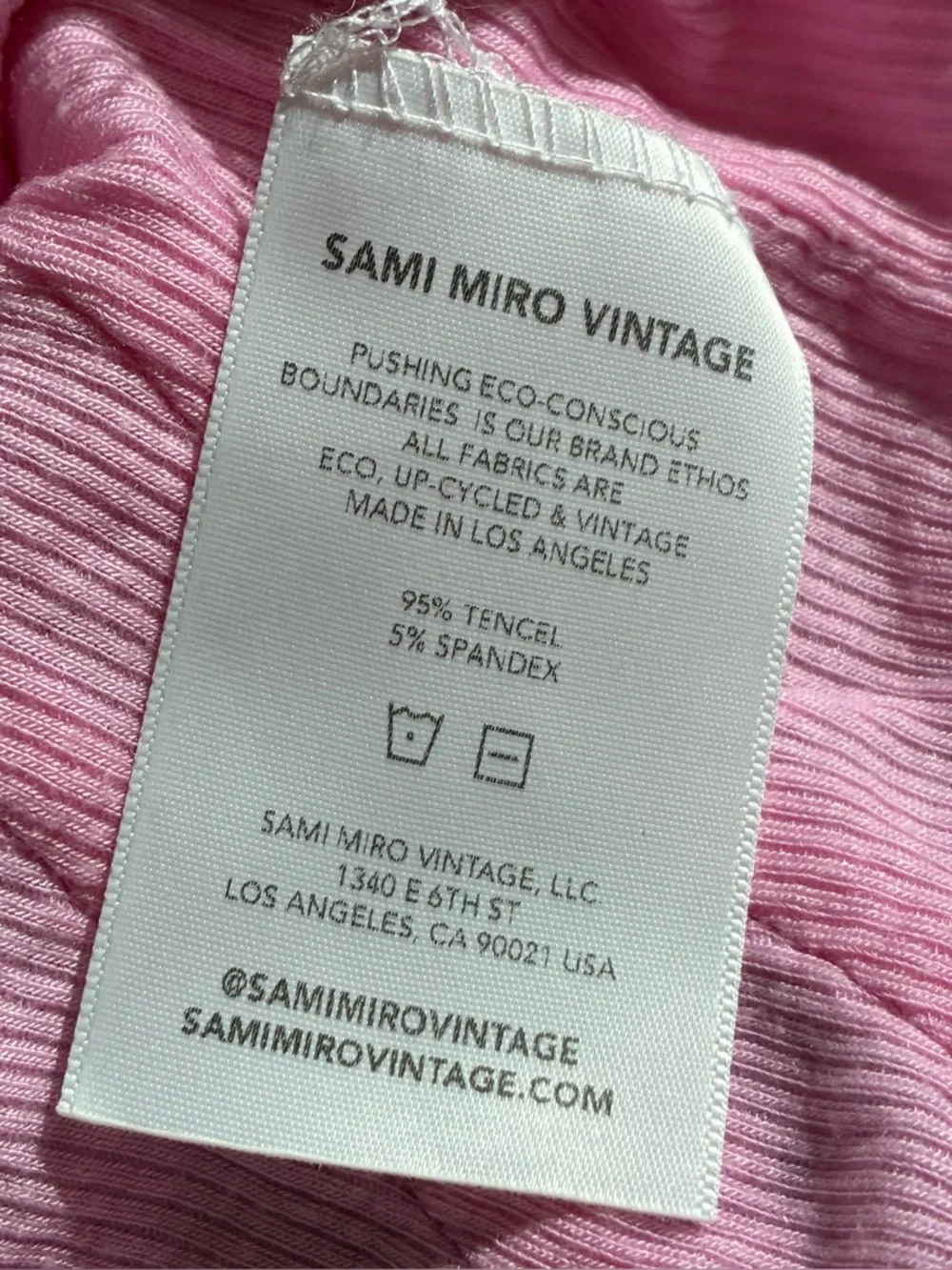 Sami Miro Vintage Pink Asymmetrical Top + Pants Set - Picture 6 of 6